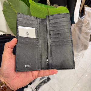 Oblique Navy & Beige Jacquard Long Wallet - Dior