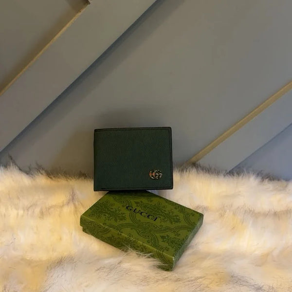 Men's GG Style Embossed Leather Wallet