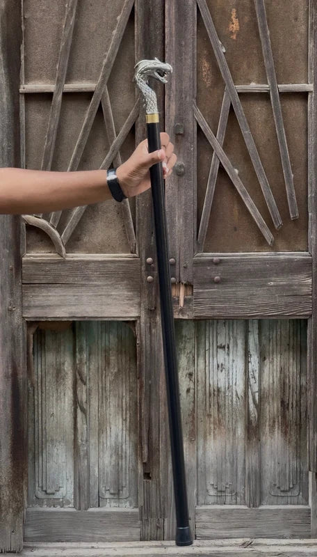 Premium Dragon Handle Metal Walking Stick
