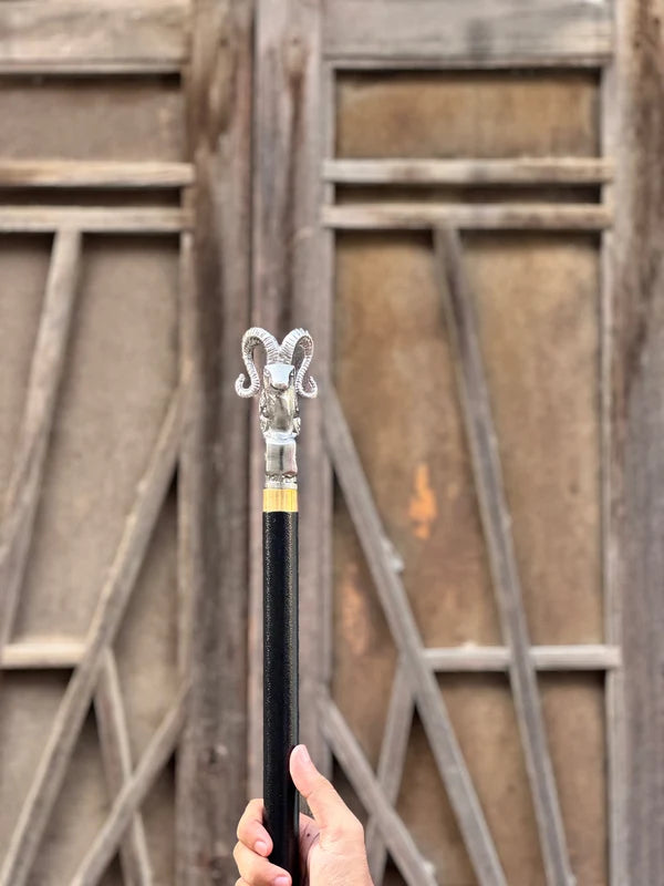 Premium Markhor Handle Metal Walking Stick