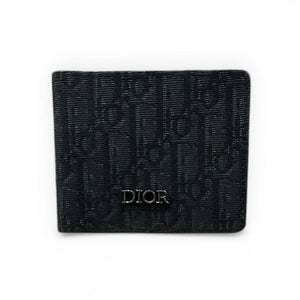 Oblique Jacquard Logo Bifold Wallet - DIOR