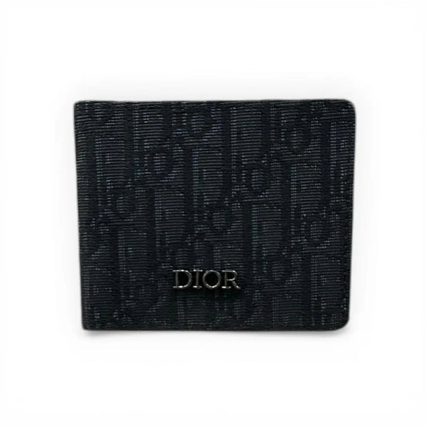 Oblique Jacquard Logo Bifold Wallet - DIOR