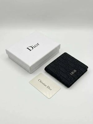 Oblique Jacquard Logo Wallet - DIOR