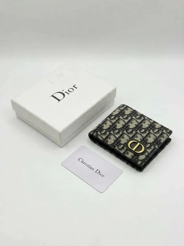 Oblique Jacquard CD Hardware Bifold Wallet - DIOR