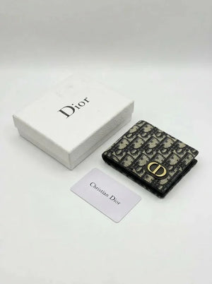 Oblique Jacquard CD Hardware Bifold Wallet - DIOR