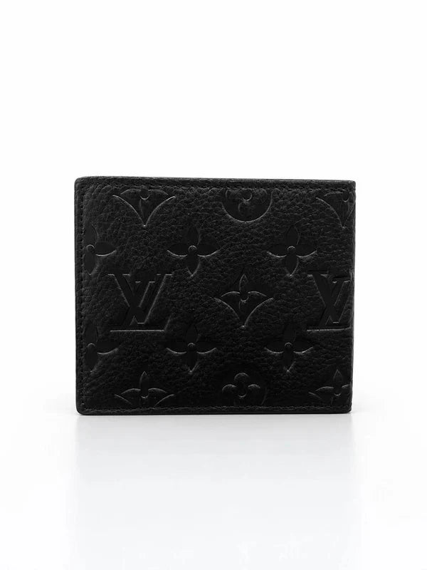 Sleek Black Monogram Bifold Wallet | LV