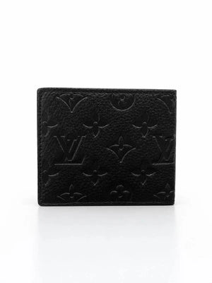 Sleek Black Monogram Bifold Wallet | LV