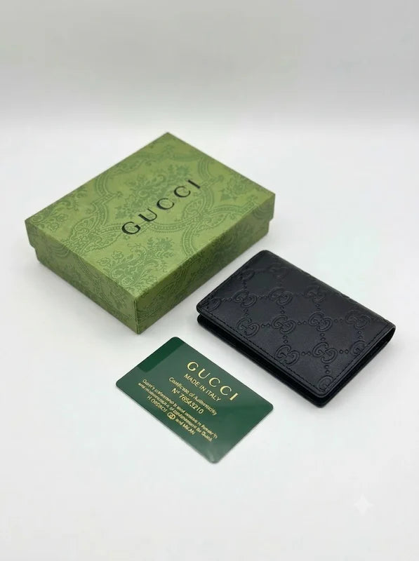 GG Monogram Leather Bifold Wallet - GUCCI