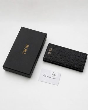 Oblique Jacquard Long Logo Wallet - DIOR