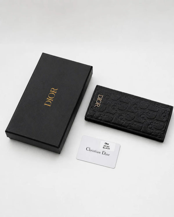 Oblique Jacquard Long Logo Wallet - DIOR