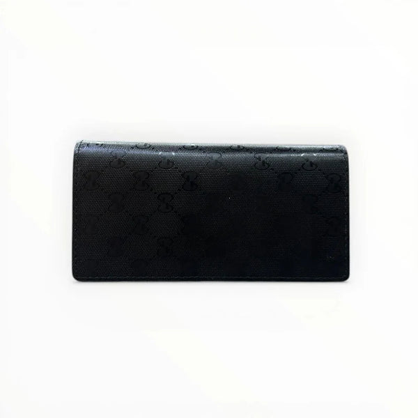 GG Monogram Leather Long Slim Wallet - GUCCI