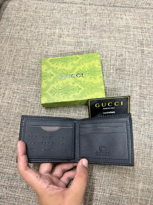 Stripe Textured Leather Bifold Wallet - GUCCI