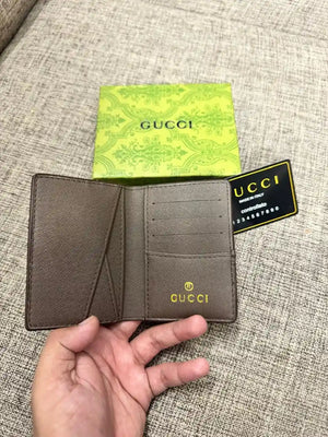 GG Supreme Canvas Card Holder Wallet - GUCCI