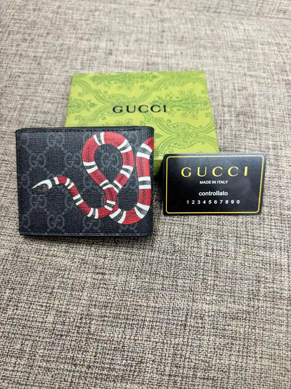 GG Supreme Kingsnake Bifold Wallet - GUCCI