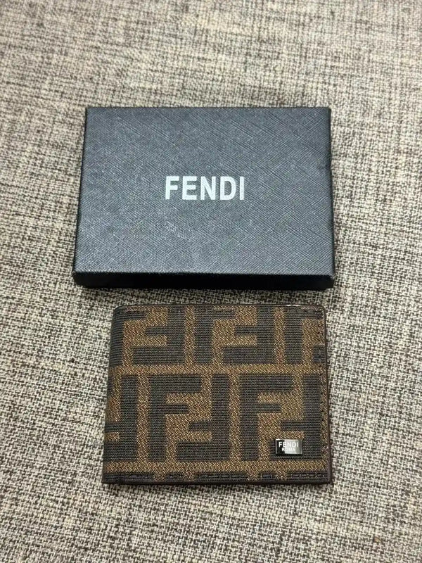 FF Zucca Monogram Bifold Wallet - FENDI