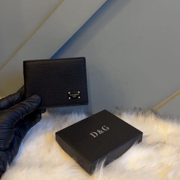 D&G Textured Leather Bifold Wallet for Men
