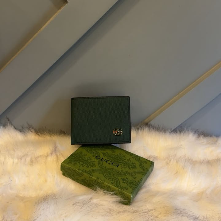 Men's GG Style Embossed Leather Wallet