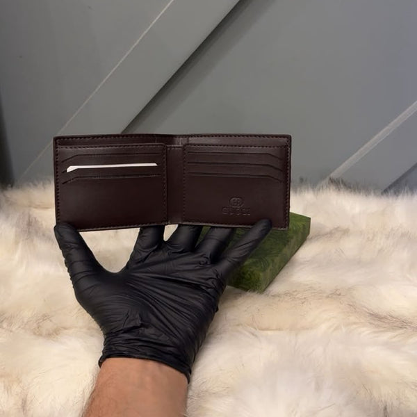GUCCI TEXTURED LEATHER CARD HOLDER WALLET