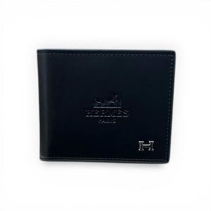 Luxury Leather H-Emblem Bifold Wallet - HERMES