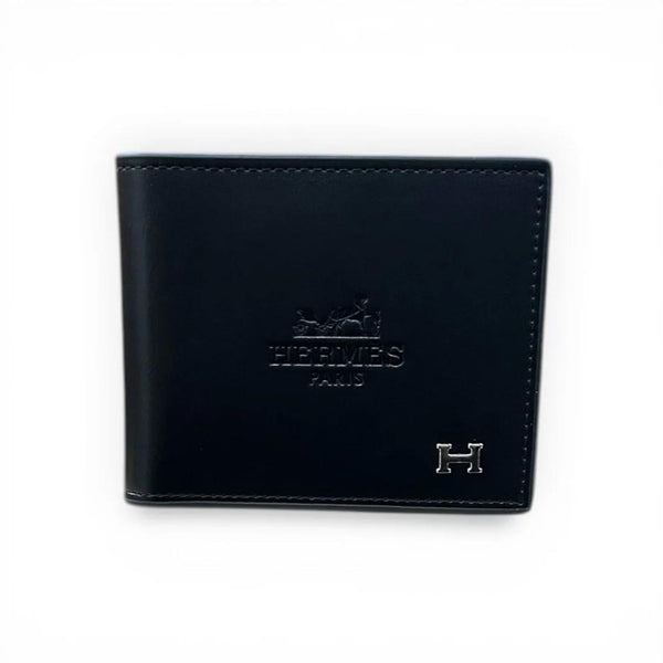 Luxury Leather H-Emblem Bifold Wallet - HERMES