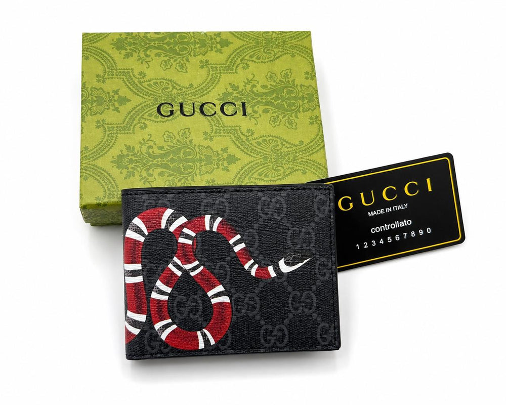 GG Supreme Kingsnake Bifold Wallet - GUCCI