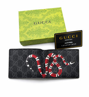 GG Supreme Kingsnake Bifold Wallet - GUCCI