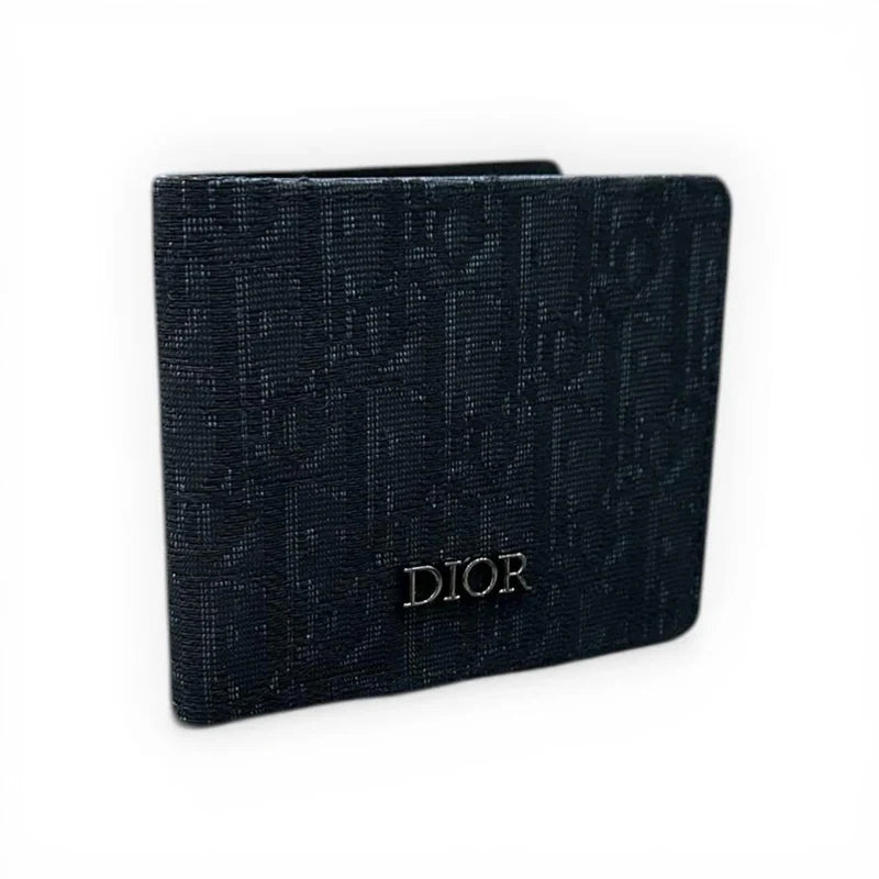 Oblique Jacquard Logo Bifold Wallet - DIOR